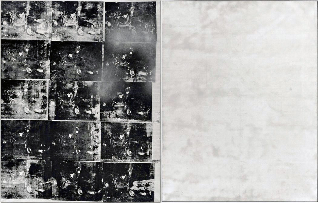 Andy Warhol: Silver Car Crash (Double Disaster), serigrafia del 1963 (fonte: nytimes.com)
