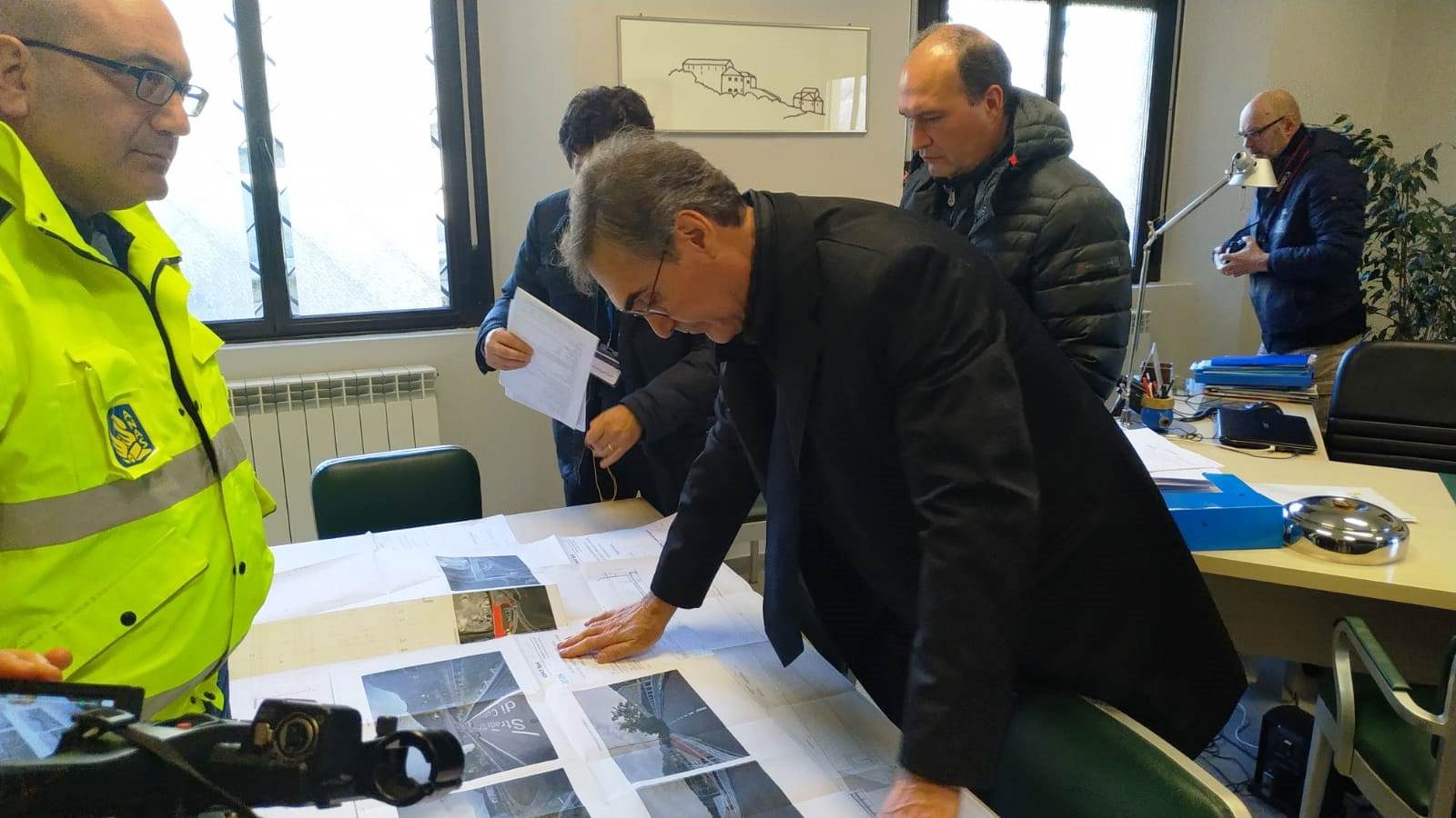 L’ad Anas Massimo Simonini durante un sopralluogo in Lombardia (Archivio Anas, febbraio 2019)