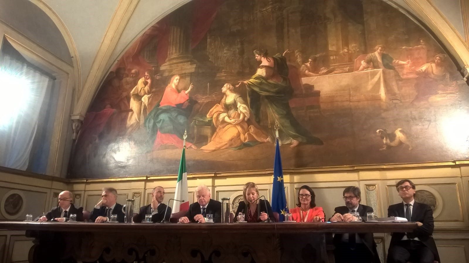 Confindustria, Claudio Andrea Gemme durante la presentazione della Carta per la sostenibilità e la competitività delle imprese nell’economia circolare (febbraio 2019)