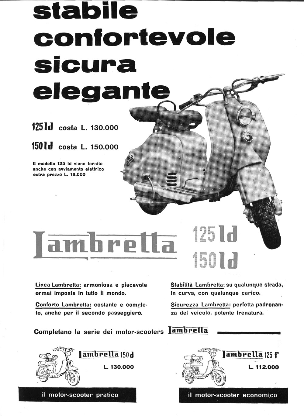 Pubblicità della Lambretta su “Via” (1956), rivista edita dall’Automobile Club di Milano (fonte: ACI)