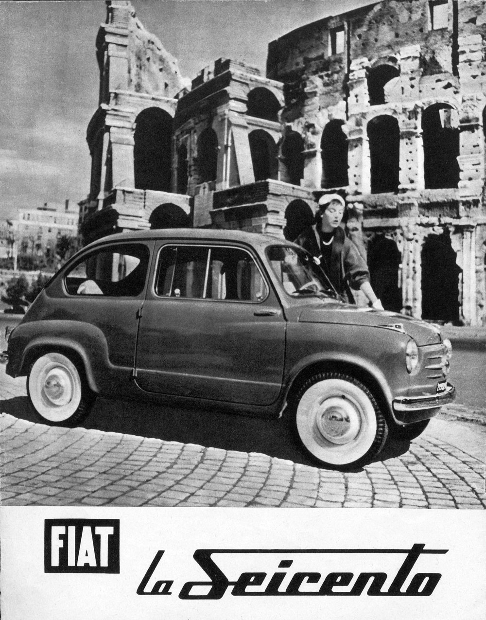 Pubblicità della FIAT 600 sulla rivista Settestrade di maggio 1955 (fonte: ACI)