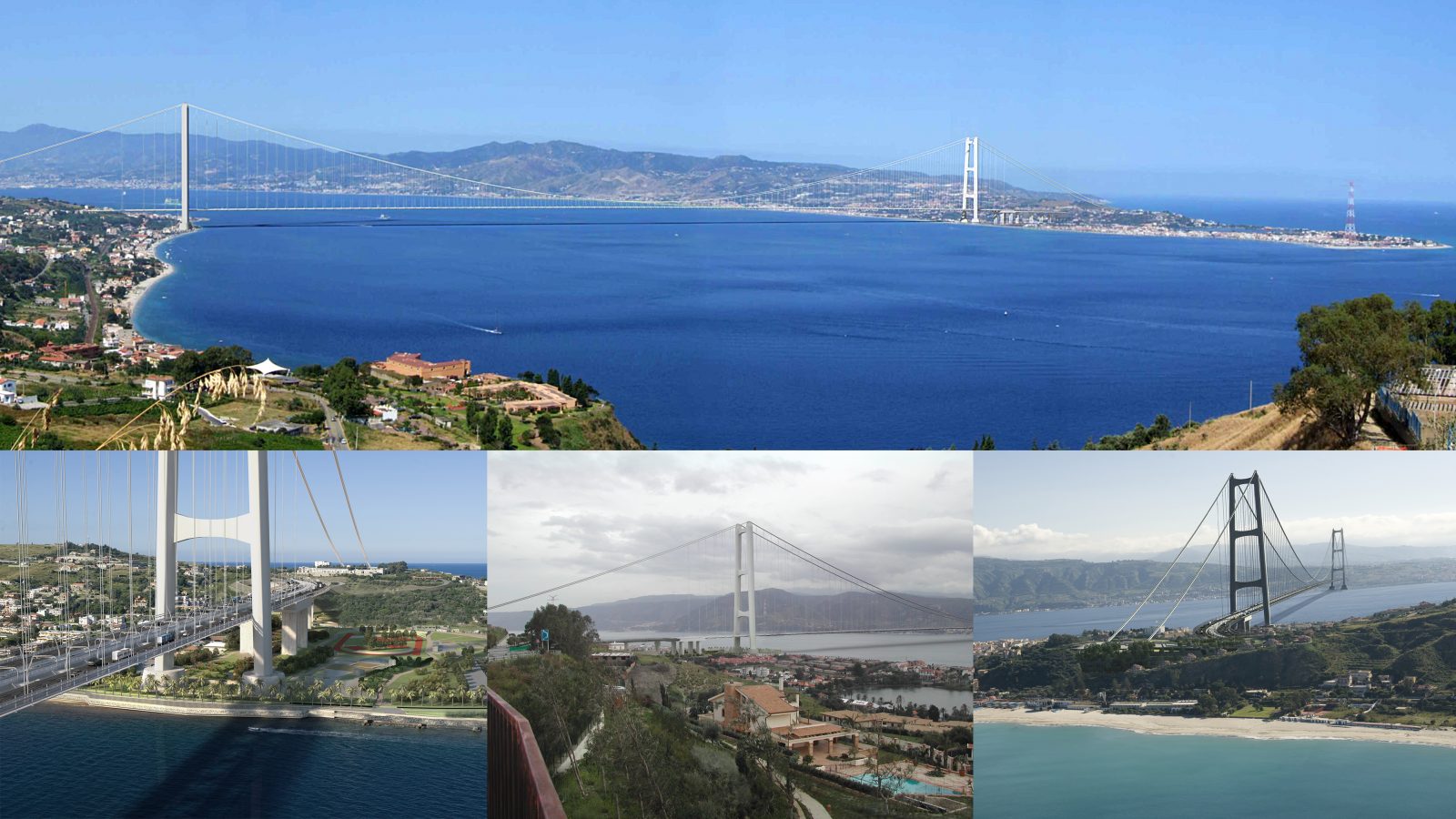 Ponte sullo Stretto di Messina – render del progetto definitivo Eurolink (Società Stretto di Messina)
